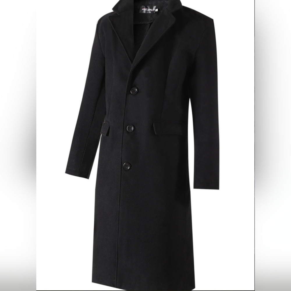 Flex Supply Men's Black Overcoat